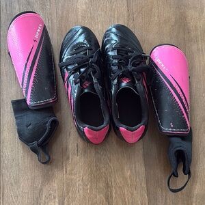 Adidas Pink and Black Soccer Shoes Soccer Cleats